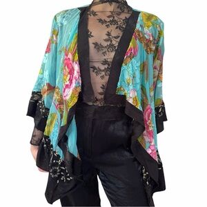 Violet Kay Silk Kimono Floral Large